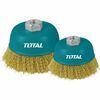 Total Wire Cup Brush with Nut 100mm Yellow TAC31041