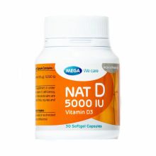 Mega Multi-Vitamins Nat-D 5000Iu Vitamin D3 Softgel Caps 30s 20463 NV