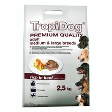 Tropidog Adult Medium & Large Breed 2.5kg Rich in Beef with Rice