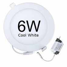 Rother Electrical LED Round Panel Light 6W Cool White RLE18102