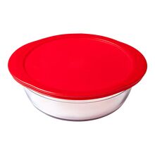 Ocuisine Round Dish + Red Lid 2.3L 26cm 208PC00-1046