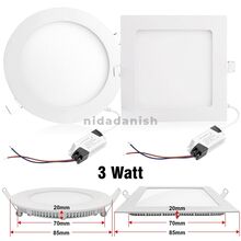 Rother Electrical LED Square Panel Light 3W Cool White RLE18201