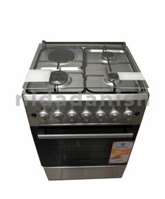 Westpoint Cooker 60x60cm Electric Oven 3 Gas Burners 1 Electric Plate Auto Inox WCER6631E0X
