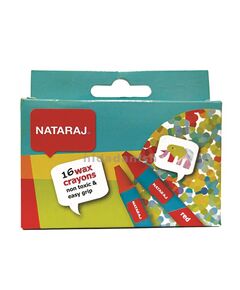 Nataraj Crayon Regular 90mm 16 Colours P04094