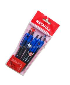Nataraj Precise Clicker Pen 5pieces 0.7mm Blue PO1