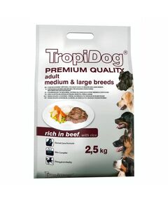 Tropidog Adult Medium & Large Breed 2.5kg Rich in Beef with Rice