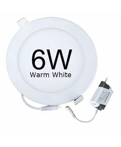 Rother Electrical LED Round Panel Light 6W Warm White RLE18112