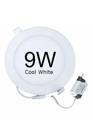 Rother Electrical LED Round Panel Light 9W Cool White RLE18103