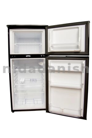 Delta Refrigerators 127L Double Door Defrost Black Silver Steel Color DRF-150