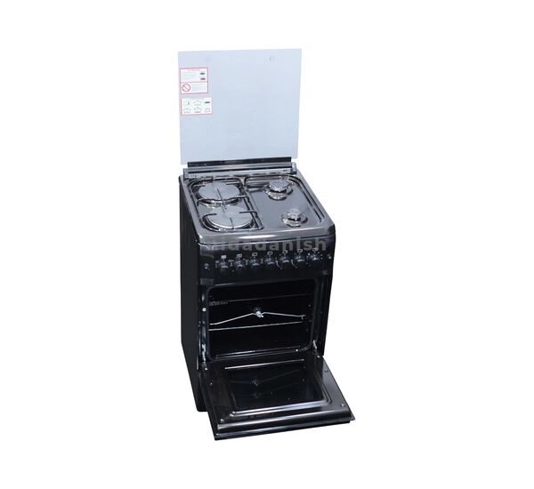 Westpoint Cooker 50x55cm Electric Oven 2 Gas 2 Electric Plates Black WCER5522E0N