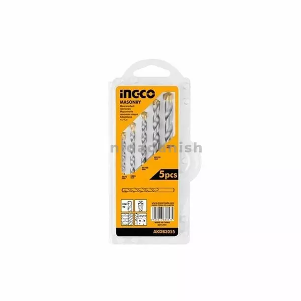 Ingco Masonry Drill Bits Set 5pcs AKDB3055