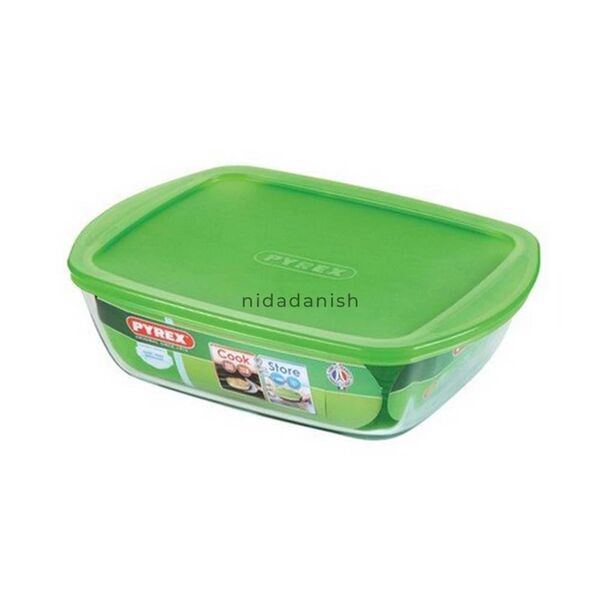 Pyrex Cook & Store Square Dish With Lid 0.35L 210P000-5046
