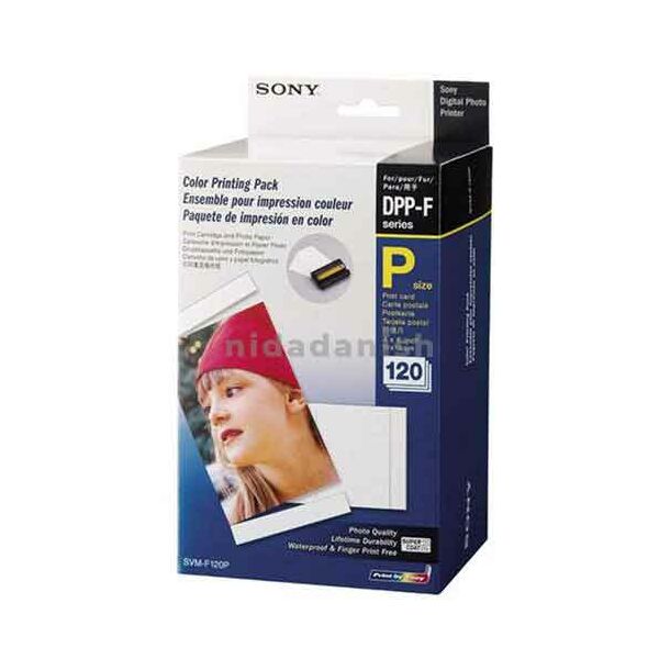 Sony Color Print Paper 4x6 inches 120 Photo Papers & 2 Cartridges For DPP-FB Series Printer SVM-F120P