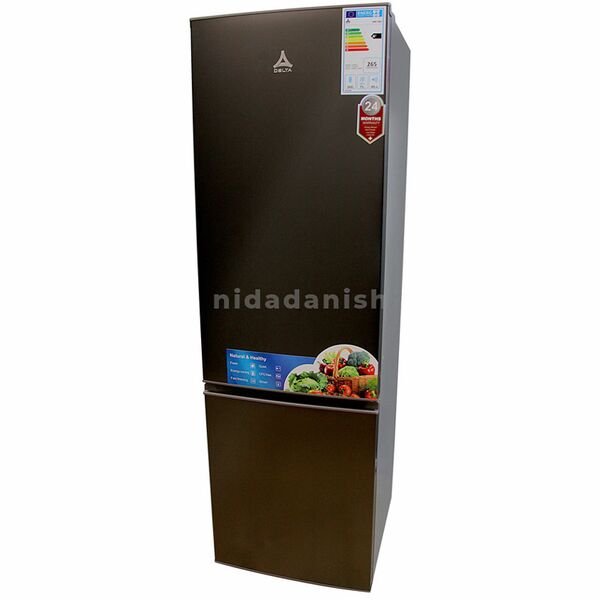 Delta Refrigerators 273L 2 Door Defrost Bottom Freezer Combi Inox DRF-358.I