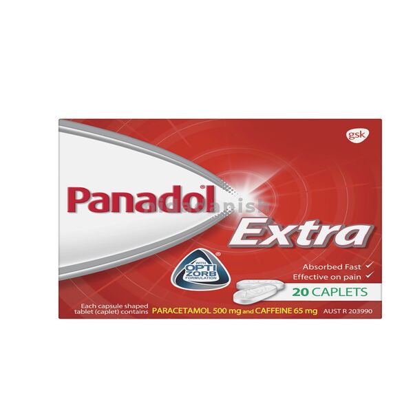 Glaxo Panadol Extra 20 Tabs 6049 NV