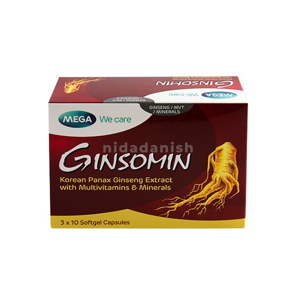 Mega Multi-Vitamins Ginsomin 30 Capsules 3220 NV