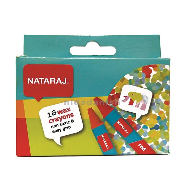 Nataraj Crayon Regular 90mm 16 Colours P04094