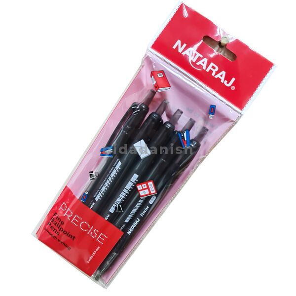 Nataraj Precise Clicker Pen 5pieces 0.7mm Black PO2