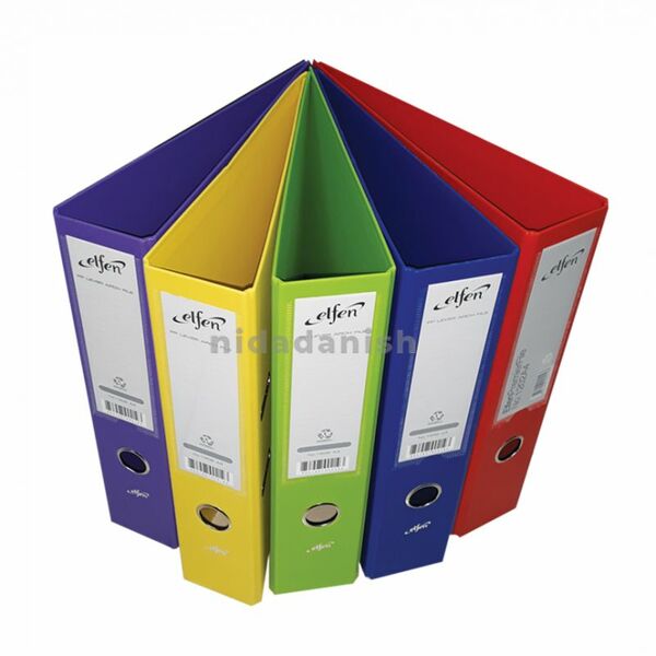 Elfen Box File A4 PVC Coated Assorted Colours P05704