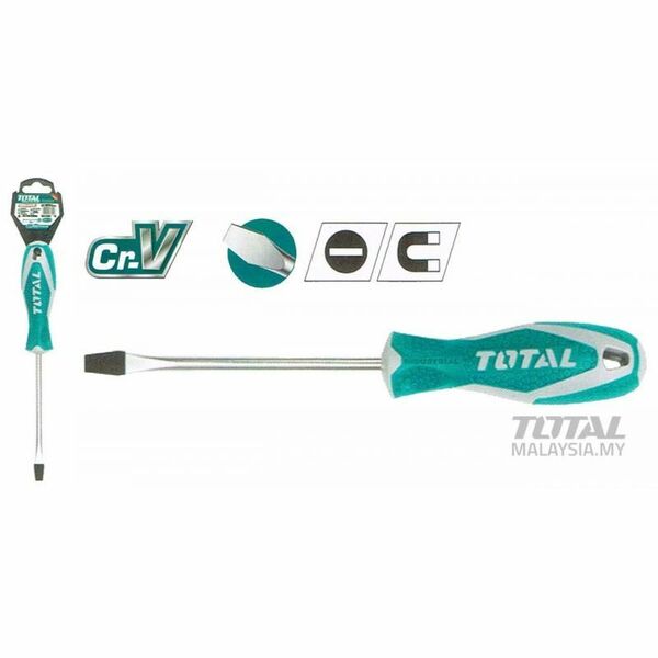 Total Slotted Screwdriver Length 100mm THT2146