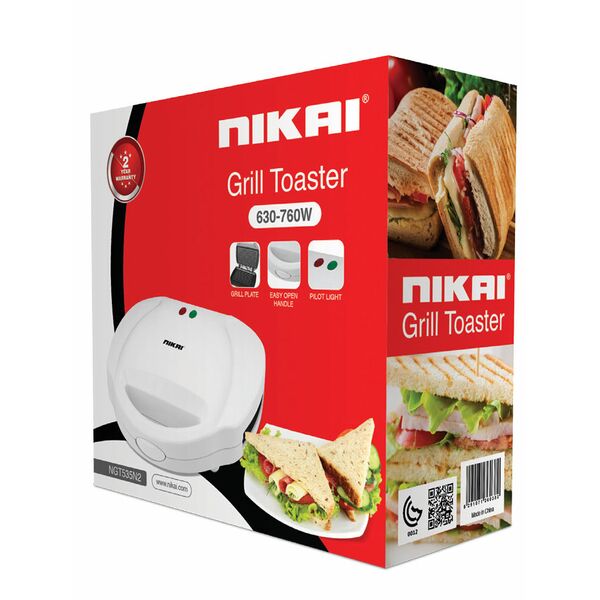 Nikai Sandwich Grill Toaster 700w NGT535N2