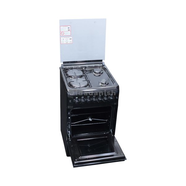 Westpoint Cooker 50x55cm Electric Oven 2 Gas 2 Electric Plates Black WCER5522E0N