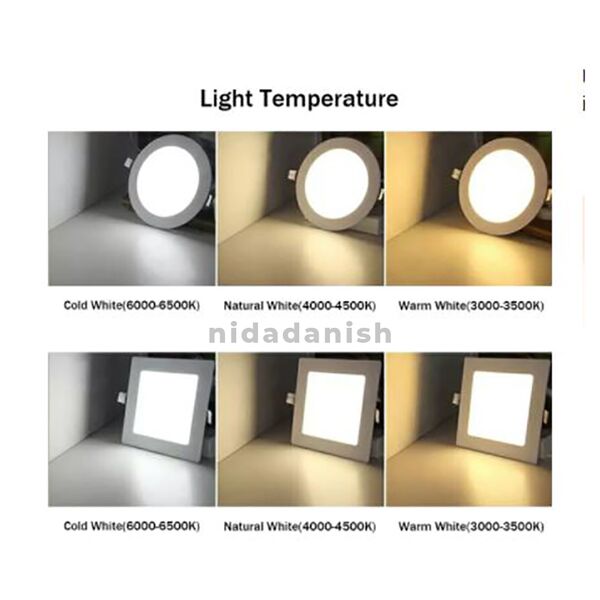 Rother Electrical LED Square Panel Light 9W Cool White RLE18203